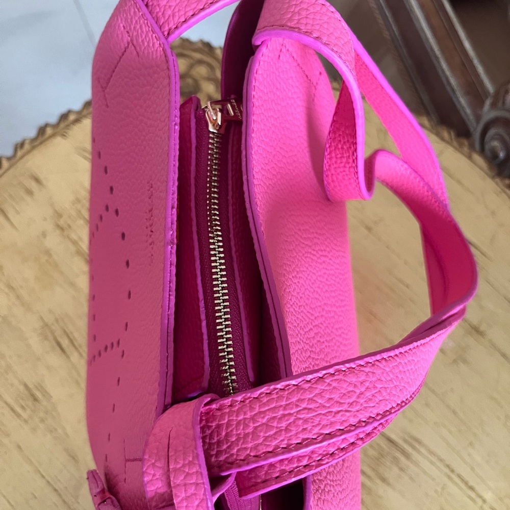Leather pink  women bag - Picture 6 of 11